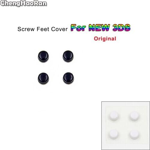 ChengHaoRan Original Screws Hole Cover For Nintend New 3DS Front Screw Rubber Feet Cover for New 3DS Game Console Replacement