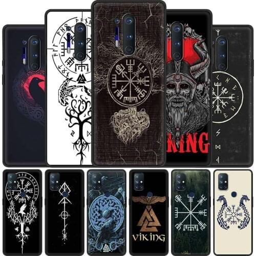 For OnePlus 8 Nord 7Pro Case For One Plus Z N10 5G 8T 7 Pro n100 7T 6T Full Protection Soft Phone Cover Viking Vegvisir Logo Sac