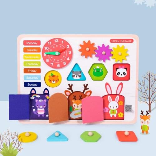 Montessori Busy Board Toy Early Educational Skill Training Activity Board Baby Activity Board Sensory Kids Cognitive Toys
