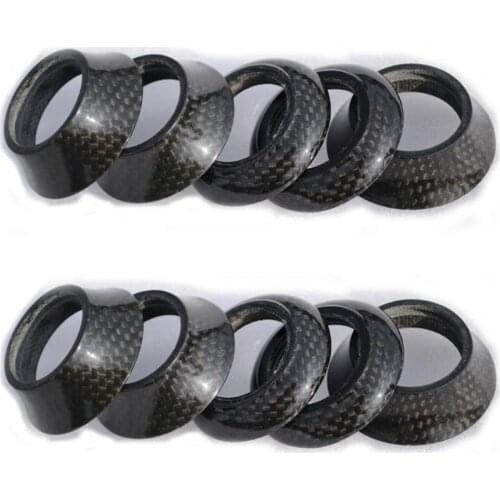 Mountain Bike Front Head Gear Cover Tapered Wrist Cover Gasket 28.6mm Front Fork Full Carbon Fiber Road Wrist Group Gasket