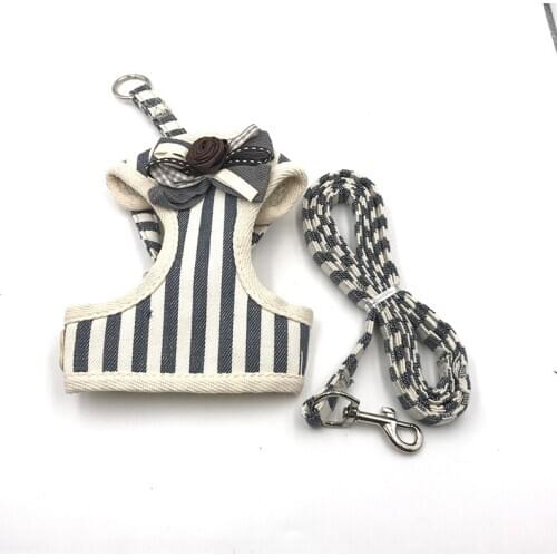 Cotton Dog Harness and Leash Set Pet Cat Padded for Small Puppy Dog 1 Pcs