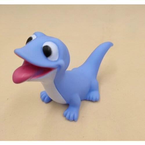 Disney Frozen 2 Blue Salamanders Bruni Vinyl Doll Toys Cute Soft Lizard Bruni Anime Figure Birthday Gifts Cake Deco For Kids