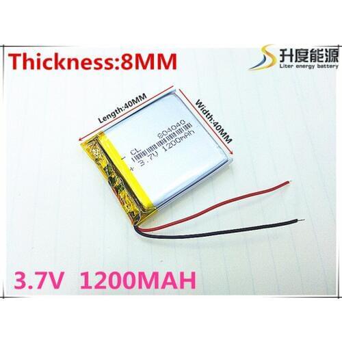 1PCS 804040 3.7V 1200mah Lithium polymer Battery With Protection Board For MP3 MP4 MP5 GPS Glass Digital Product