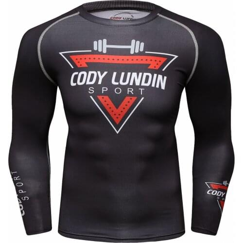 Fashion design Cody Lundin Professional custom printed mma bjj rash guard design your own rash guard