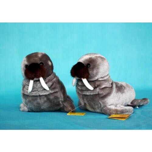 Marine animal dark gray walrus plush toy birthday gift b4855