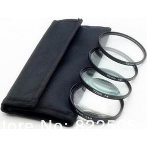 4 pcs 37mm Close up Macro +1 +2 +4 +10 SLR Lens Filter Kit Set With Filter bag case For 37mm Lens Filter Camera