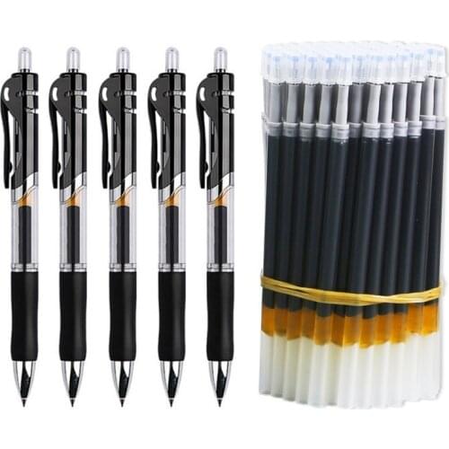 Retractable Gel Pens Set Black/red/blue ink Colored gel pens for writing 0.5mm refills Office for school supplies Stationery