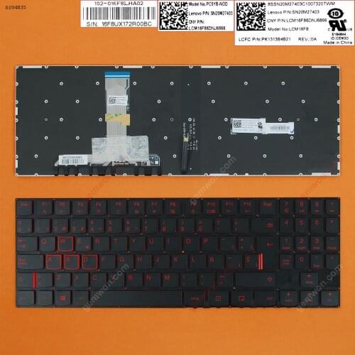 New Spanish Layout Keyboard for Lenovo Legion Y520-15IKB Y520-15IKBA Y520-15IKBM Y520-15IKBN R720 R720-15IKB Laptop Red Backlit
