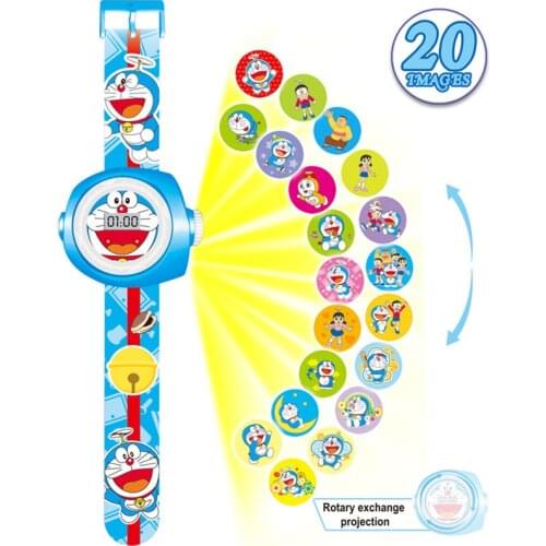 2021 New 3D Projection Kids Watch Doraemon Cartoon Fashion Watches Child Digital Clock Gift Montre Enfant Kinder Horloge Infanti
