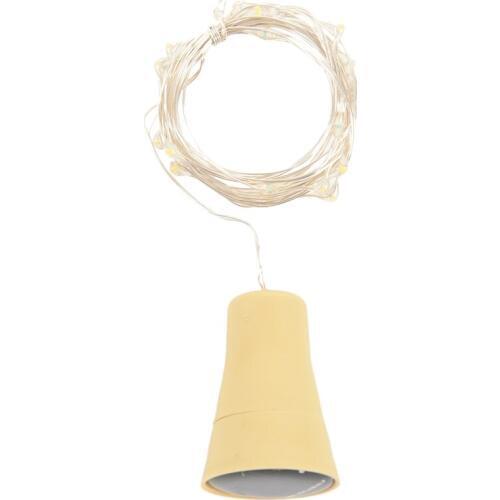 New 1PCS Solar 2M LED Cork Shaped 20 LED Night Fairy String Light Kork Solarbetrieben Licht Wine Bottle Lamp Party Celebration G