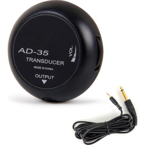 Kmise Piezo Transducer Pickup w/ Volume Control For Ukulele Acoustic Guitar Violin Banjo 1/4 Mono Jack Output