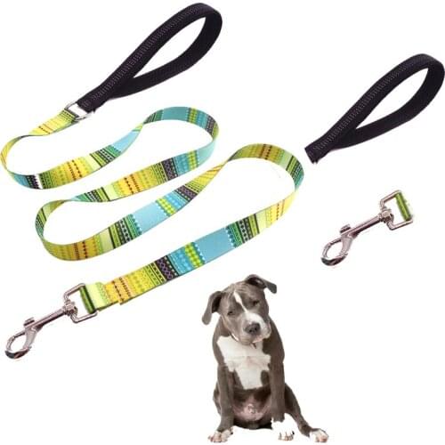 Bohemian Print Dog Leash Rope Fashion Pet Supplies For Small Medium Puppy Cat Colorful Cartoon Outdoor Harness Lead Rope
