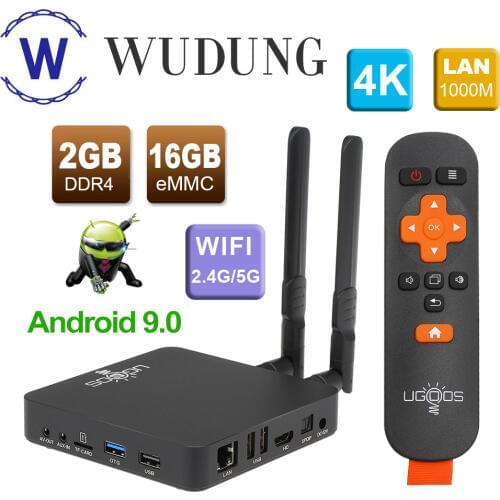 Android 9.0 Smart TV Box UGOOS AM6 S922X DDR4 2GB RAM 16GB ROM 2.4G+5G WiFi 1000M LAN BT 5.0 4K HD Set Top Box no app include