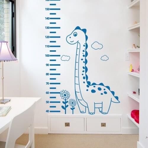 [SHIJUEHEZI] Cartoon Dinosaur Animals Wall Stickers DIY Height Measure Wall Decals for Kids Room Baby Bedroom Home Decoration