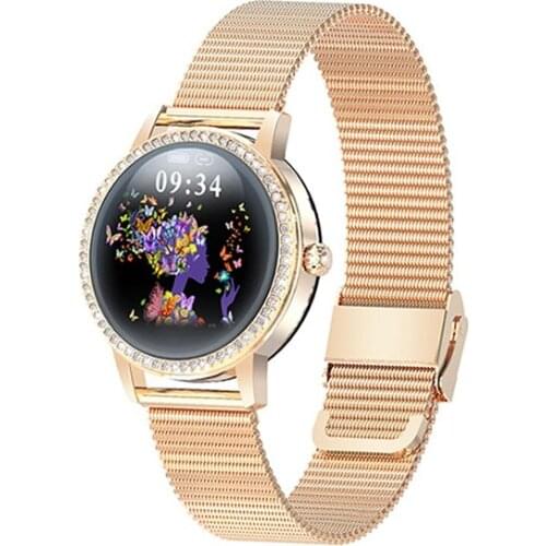 Smart Watch Women Lovely LW20 Smartwatch IP68 Waterproof Bracelet Heart Rate Steel Watches Gift for Lover