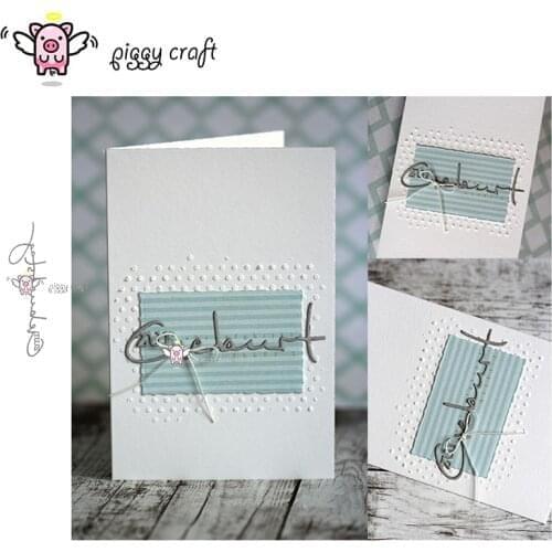 Piggy Craft metal cutting dies cut die mold German birthday letter Scrapbook paper craft album card punch knife art cutter die