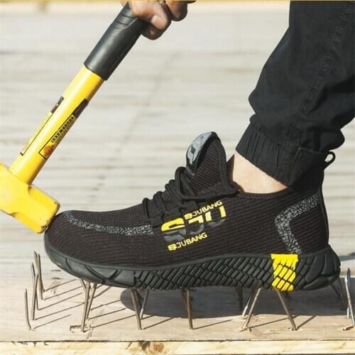 EU Standard Steel Toe Shoes Ultralight Safety Shoes Anti-stab Work Shoes At Construction Site Non-slip Smash-proof Safety Boots