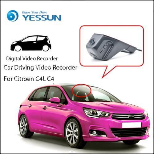 YESSUN for Citroen C4L C4 Car Driving Video Recorder Mini DVR Wifi Camera Novatek 96658 FHD 1080P Dash Cam Original Style