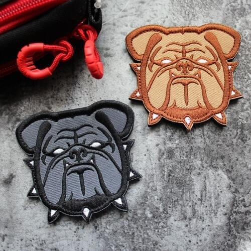 ROBBER Bulldog Embroidered Patches Combat Animal Tactical Badge Our Loyal Partner For Clothes Bag Emblem Appliques Decor