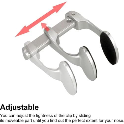 Nose Clip Aluminium Alloy No-Skid Nose Clip for Swimming Free Diving Water Sports Nose Clip Accessories