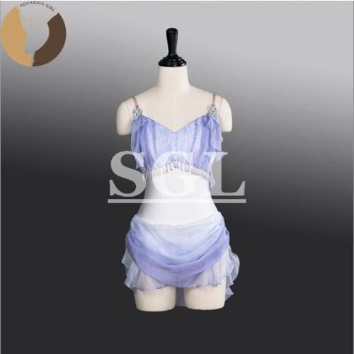 Girls Dance Costumes Performance& Practice Chiffon Skirts Lilac Color Cupid Role Dance Costumes Modern Drama Clothes AT1267