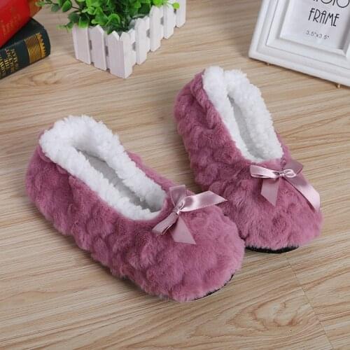 Women Warm Slippers Non-slip Winter Fur Shoes Female Soft Plush Indoor Home Slippers Cute Women Shoes zapatillas mujer de casa