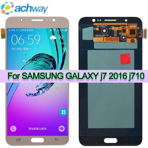 100% Tested J7 2016 Lcd Screen With Touch Screen Digitizer For Samsung J710 Lcd Display For Samsung J710F J710M J710H J710FN LCD