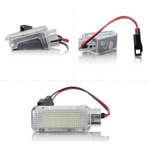 2pcs Error Free LED Courtesy Glove Box Under Door Foot Light for VW Touareg Tiguan Eos Passat SKODA SUPERB 2016- 3V White DC12V