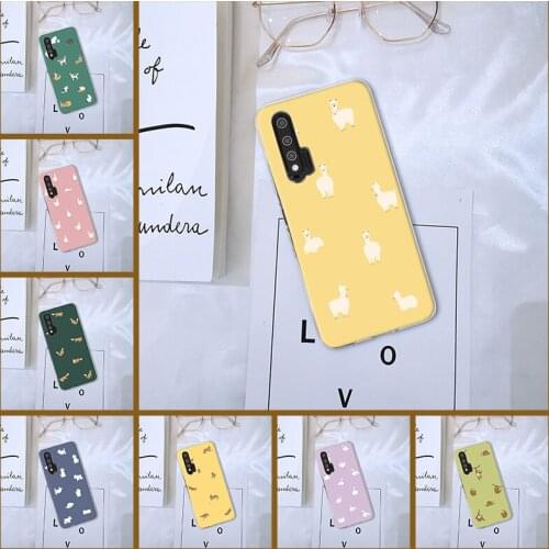 For Huawei Nova 7 6 Se Pro 5G Back Cover Soft Silicone Transparent Yellow Dog Pink Cat For Huawei Nova 5t 5i 5 Pro 5z Phone Case