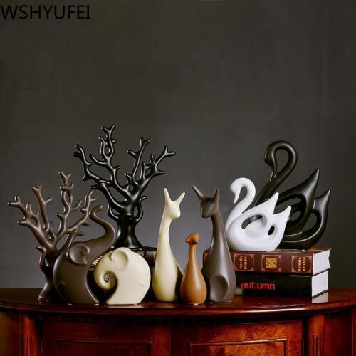 Animal Figurines Home Decoration Accessories Nordic Vintage Home Decor Crafts Ornament Office living room wedding decoration