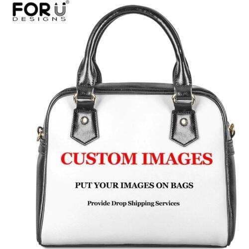 FORUDESIGNS Customized with Own Logo Printing Pu Leather Women Handbags Casual Messenger Shoulder Bags Bolsos Mujer 2019 Ladies