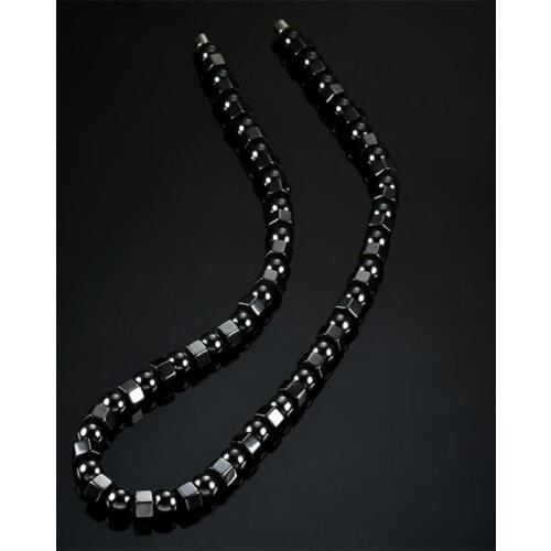 Hematite Necklace With Magnetic Therapy For Healing Health Unisex Jewelry Beads