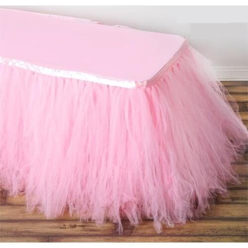 Hot Sale Lovely Table Skirt DIY Decoration Wedding Birthday Hen Party Decoration Baby Shower Party Supplies DT56