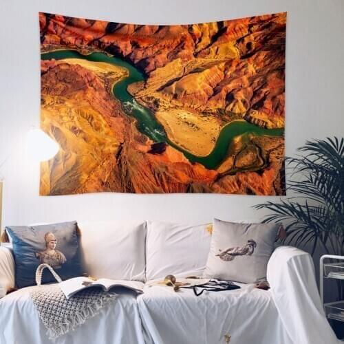 GT079 America Canyon Bedside Background Cloth INS Hanging Cloth Net Red Cloth Tapestry Room Dormitory bu yi hua Decoration