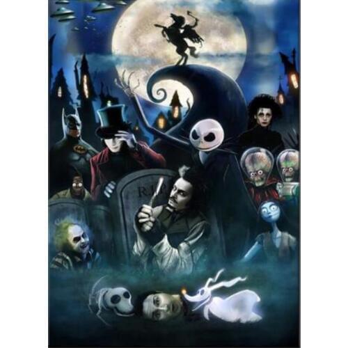 Halloween diamond painting nightmare skull rhinestone embroidery kit mosaic sticker decor diamond dots posters wall papers craft