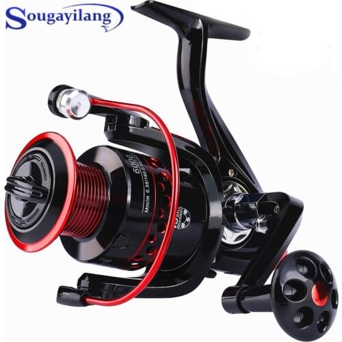 Sougayilang Fishing Spinning Reel Metal Spool Max Drag 8KG High Speed Carp Fishing Reel Spinning for Sea Saltwater Fishing Reel