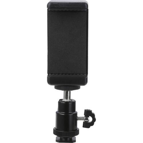 MAYITR 1pc Mini Multifunction Ball Head Hot Shoe Adapter Mount+Phone Clip Holder Black For Camera Accessories