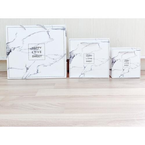 Marble paper gift bags with handles shopping birthday wedding favors thank you bag cajitas de regalo упаковка пакет подарочный
