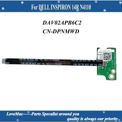 Original Laptop Power Button Board With Cable PNMWD CN-0PNMWD For Dell Inspiron N4110 DAV02APB6C2 100% tested