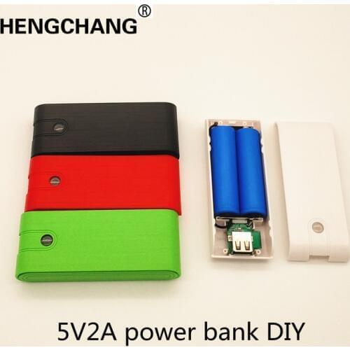 Portable 2x18650 Battery DIY Box Charger 5V2A USB Power Bank Case Kit Mobile PhoneA04 dropshipping