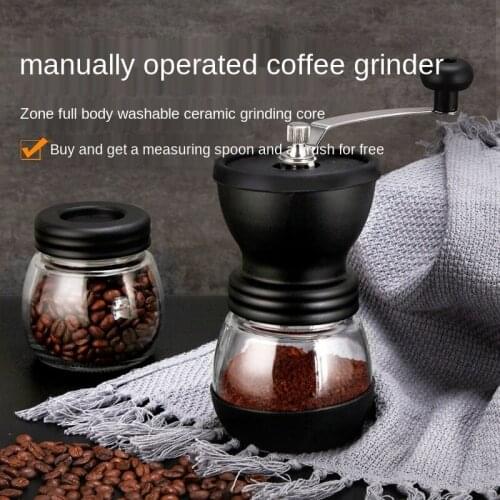 Hand Grinder Coffee Machine Household Coffee Bean Grinder Manual Grinding Machine Portable Small Manual Grinder Washable