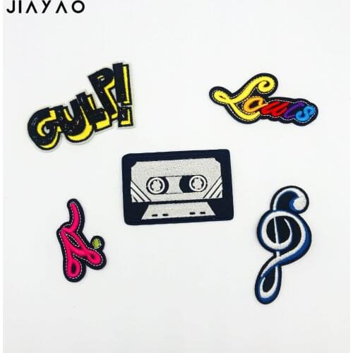 Punk style clothes stickers music badges embroidered patches ironing sewing clothes on DIY clothing accessories badge patch