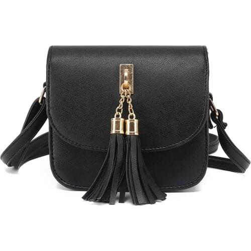 Vrouwen Schoudertassen Lederen Kwastje Crossbody Messenger Bag Voor Vrouwen Effen Kleur Portemonnees En Handtassen package