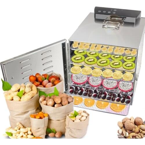 Household Dried Fruit Machine Small Food Dehydration Dryer 6 Trays Dehydrators for Pet Snack, Meat, Fruit, Vegetable, Herbs