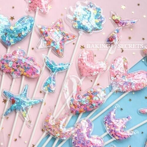 Cake Topper Flamingo unicorn mermaid theme bridal Baby Shower Birthday Bachelorette party beach wedding engagement Decoration