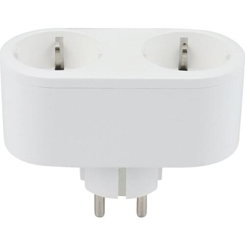 2 In1 Tuya Smart Life WiFi Outlet,Compatible with Google Home and Alexa ,Smart Socket for Home Automation System,EU Plug