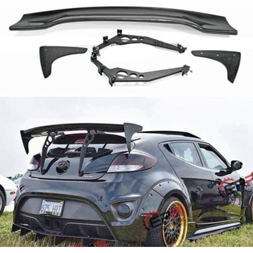Carbon Fiber Material Rear Trunk For Hyundai Veloster RSW Desgin Spoiler(Turbo or Non Turbo) Dedicated Body Kit Part Roof Wing