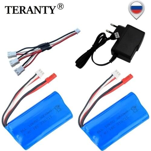 7.4V 3000MAH 18650 rechargeable battery charger for UD1601 UD1602 SG1603 SG1604 1:16 remote control flat sports car accessories