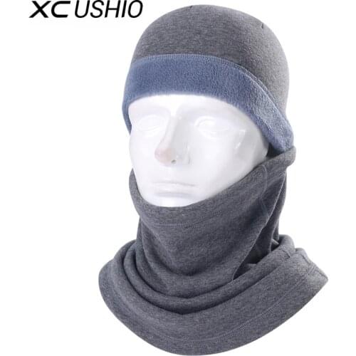Winter Thicken Ski Mask Full Face Windproof Warm Unisex Fleece Fabric Skiing Cycling Mask Scarf Bicycle Snowboard Outdoor Sport