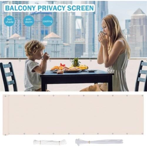 0.9x6M Balcony Privacy Screen Fence Cover Weather-Resistant Backyard Patio Balcony Privacy Screen Cover Sunshade Net